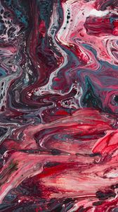 Preview wallpaper paint, liquid, fluid art, stains, wave, spots, pink