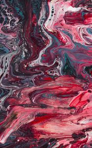 Preview wallpaper paint, liquid, fluid art, stains, wave, spots, pink