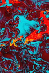 Preview wallpaper paint, liquid, fluid art, stains, colorful, bright