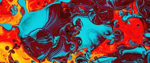 Preview wallpaper paint, liquid, fluid art, stains, colorful, bright