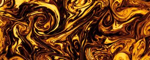 Preview wallpaper paint, liquid, fluid art, stains, yellow, black