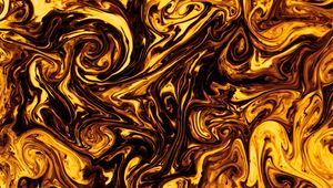 Preview wallpaper paint, liquid, fluid art, stains, yellow, black