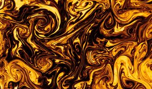 Preview wallpaper paint, liquid, fluid art, stains, yellow, black