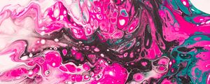 Preview wallpaper paint, liquid, fluid art, stains, waves, pink