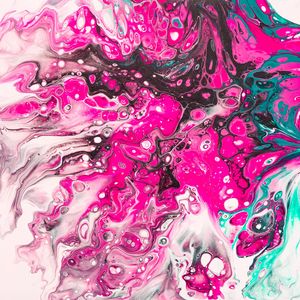 Preview wallpaper paint, liquid, fluid art, stains, waves, pink