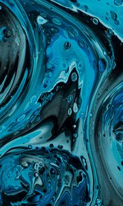 Preview wallpaper paint, liquid, fluid art, stains, distortion, blue