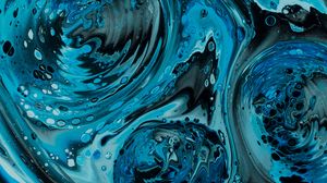 Preview wallpaper paint, liquid, fluid art, stains, distortion, blue