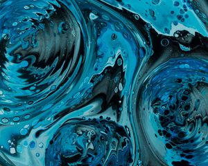 Preview wallpaper paint, liquid, fluid art, stains, distortion, blue