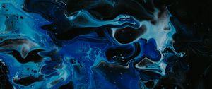 Preview wallpaper paint, liquid, fluid art, stains, blue, abstraction, art