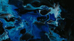 Preview wallpaper paint, liquid, fluid art, stains, blue, abstraction, art