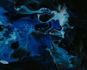 Preview wallpaper paint, liquid, fluid art, stains, blue, abstraction, art