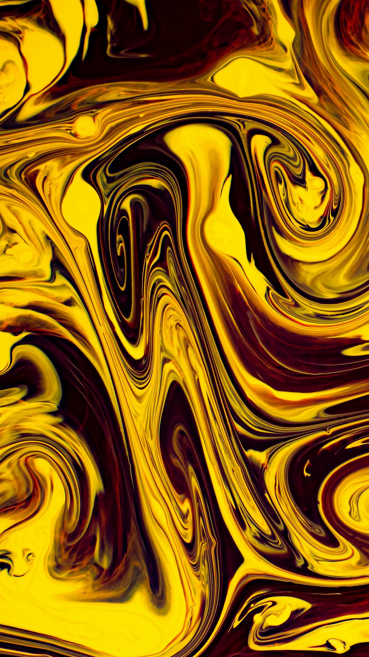 Download wallpaper 1440x2560 paint, liquid, fluid art, stains, distortion,  yellow qhd samsung galaxy s6, s7, edge, note, lg g4 hd background