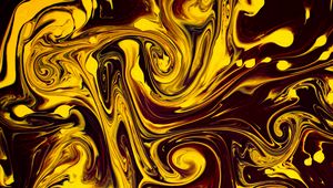 Preview wallpaper paint, liquid, fluid art, stains, distortion, yellow