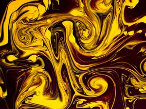 Preview wallpaper paint, liquid, fluid art, stains, distortion, yellow