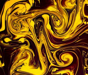 Preview wallpaper paint, liquid, fluid art, stains, distortion, yellow