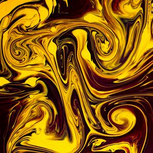 Preview wallpaper paint, liquid, fluid art, stains, distortion, yellow