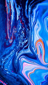 Preview wallpaper paint, liquid, fluid art, stains, blue, art