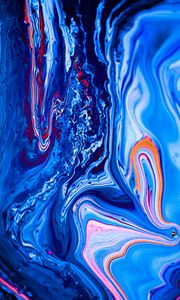 Preview wallpaper paint, liquid, fluid art, stains, blue, art