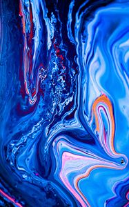 Preview wallpaper paint, liquid, fluid art, stains, blue, art