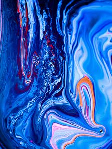 Preview wallpaper paint, liquid, fluid art, stains, blue, art