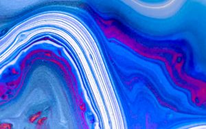 Preview wallpaper paint, liquid, fluid art, stains, blue, lines