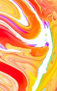 Preview wallpaper paint, liquid, fluid art, stains, stripes, colorful