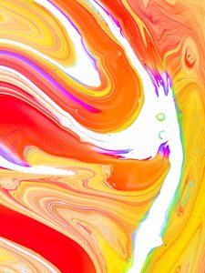 Preview wallpaper paint, liquid, fluid art, stains, stripes, colorful