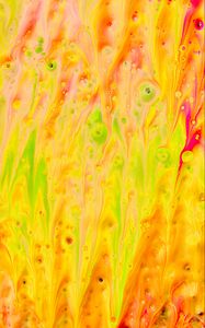 Preview wallpaper paint, liquid, fluid art, stains, yellow, spots