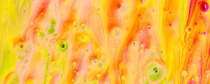 Preview wallpaper paint, liquid, fluid art, stains, yellow, spots