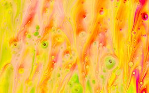 Preview wallpaper paint, liquid, fluid art, stains, yellow, spots