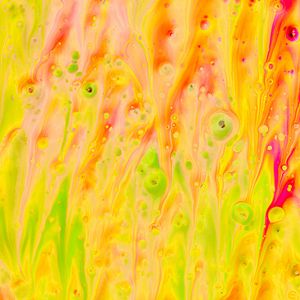 Preview wallpaper paint, liquid, fluid art, stains, yellow, spots