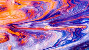 Preview wallpaper paint, liquid, fluid art, stains, colorful, modern