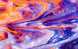 Preview wallpaper paint, liquid, fluid art, stains, colorful, modern