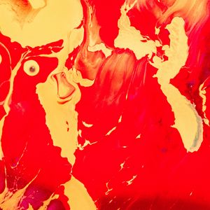 Preview wallpaper paint, liquid, fluid art, stains, red, yellow