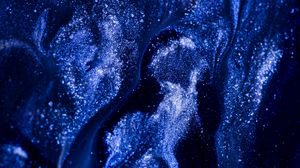 Preview wallpaper paint, liquid, glitter, blue