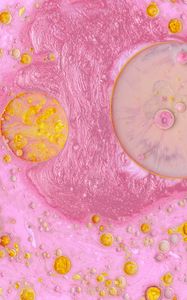 Preview wallpaper paint, liquid, glitter, bubbles, abstraction, pink, yellow