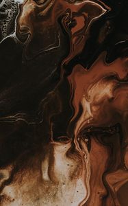 Preview wallpaper paint, liquid, mixing, stains, abstraction, brown