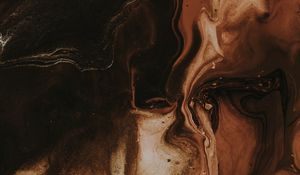 Preview wallpaper paint, liquid, mixing, stains, abstraction, brown