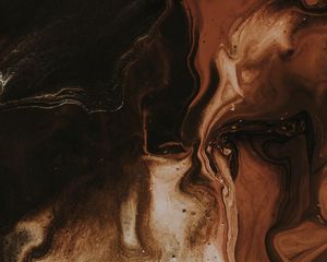 Preview wallpaper paint, liquid, mixing, stains, abstraction, brown