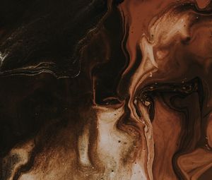 Preview wallpaper paint, liquid, mixing, stains, abstraction, brown
