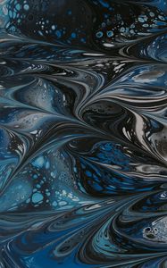 Preview wallpaper paint, liquid, mixing, stains, abstraction, blue