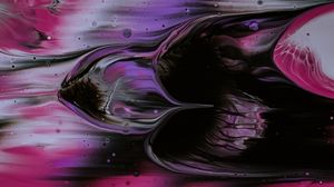 Preview wallpaper paint, liquid, mixing, abstraction, pink, purple