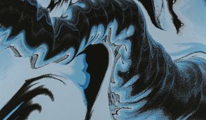 Preview wallpaper paint, liquid, mixing, blue, abstraction