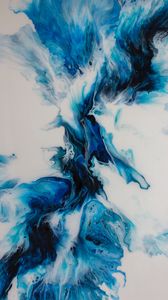 Preview wallpaper paint, liquid, mixing, blue, white