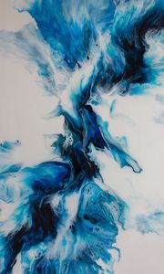 Preview wallpaper paint, liquid, mixing, blue, white