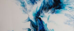 Preview wallpaper paint, liquid, mixing, blue, white