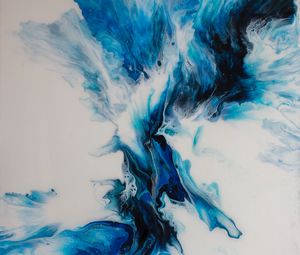 Preview wallpaper paint, liquid, mixing, blue, white