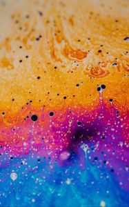 Preview wallpaper paint, liquid, multicolored, spots