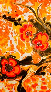 Preview wallpaper paint, liquid, pattern, flowers, mixing, abstraction