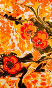 Preview wallpaper paint, liquid, pattern, flowers, mixing, abstraction